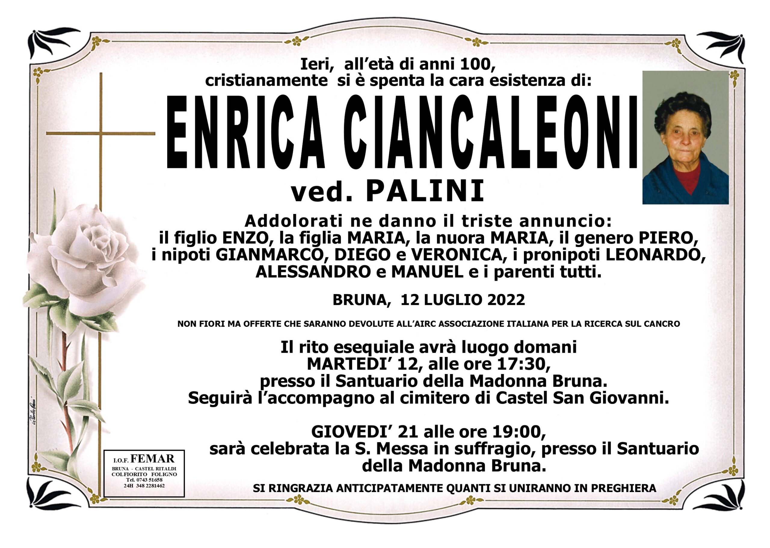 Enrica Ciancaleoni Ved. Palini